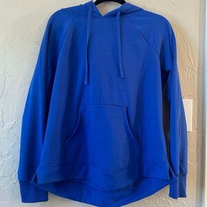 Athletic Works Blue Fleece Hoodie Pullover Polyester Large